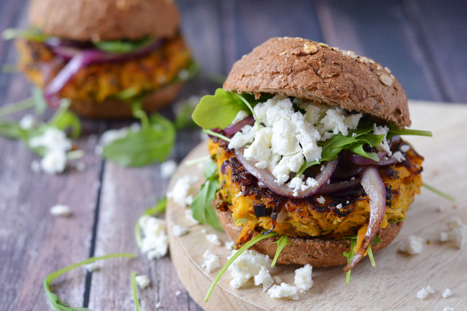 zoete aardappelburger