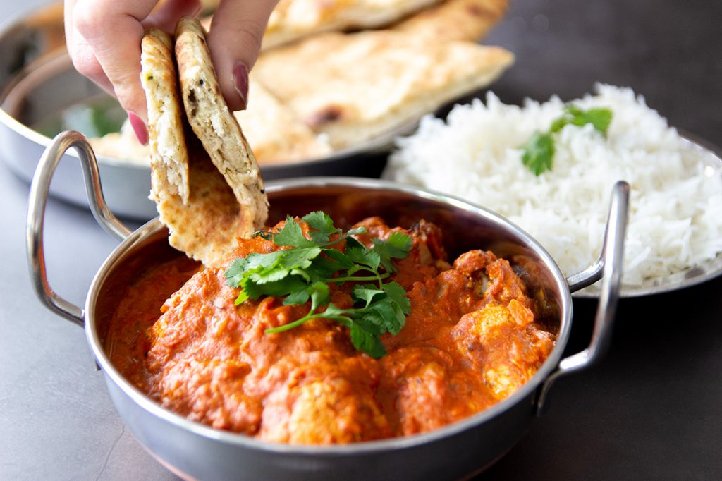 Vegetarische tikka masala met bloemkool