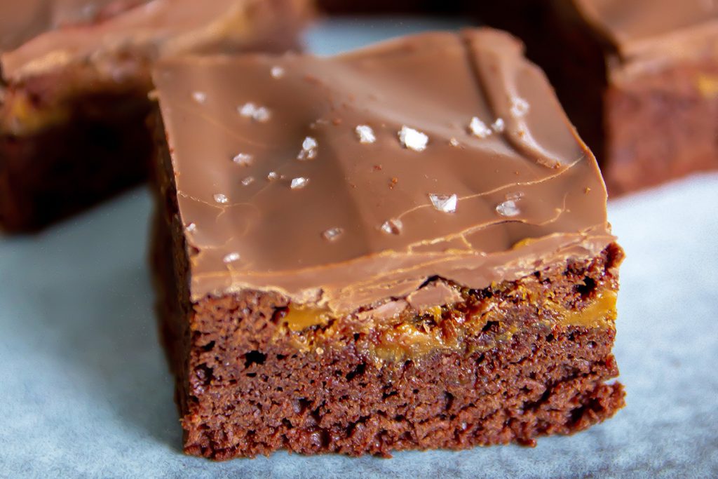Karamel zeezout brownies