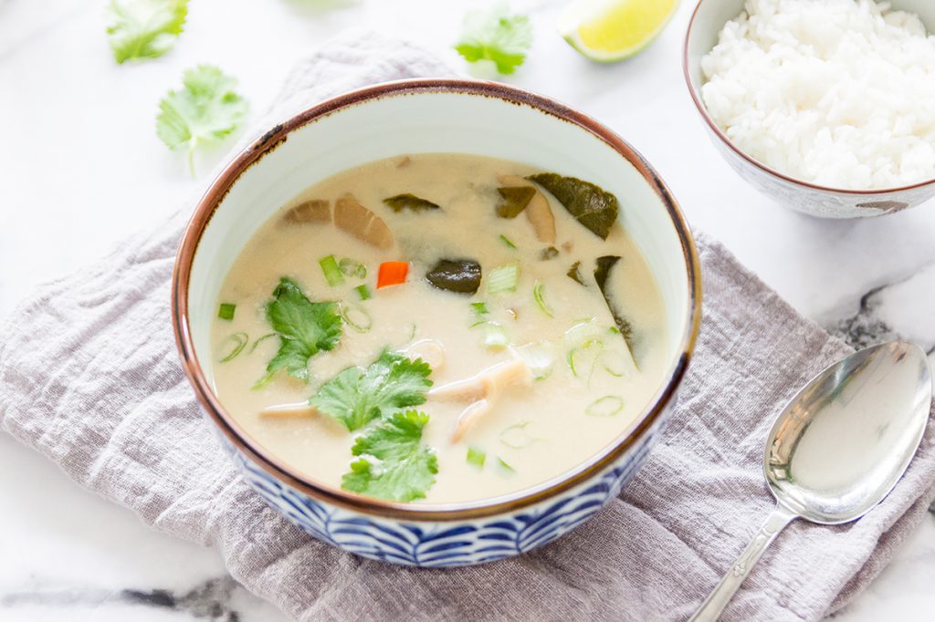 Tom Kha Kai (Thaise kippensoep met kokosmelk)